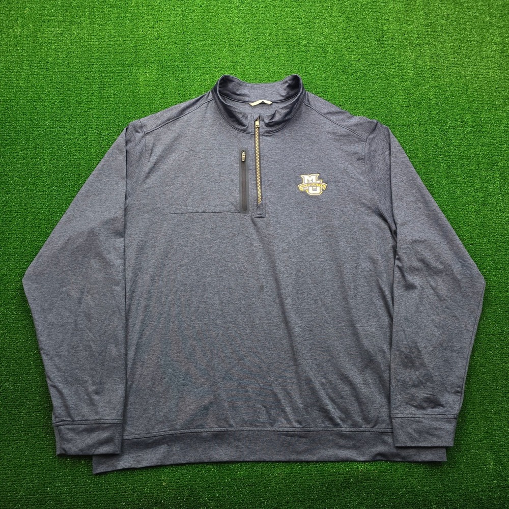 Marquette Golden Eagles Sweatshirt‎ Mens 2XL Blue Quarter Zip Pullover College